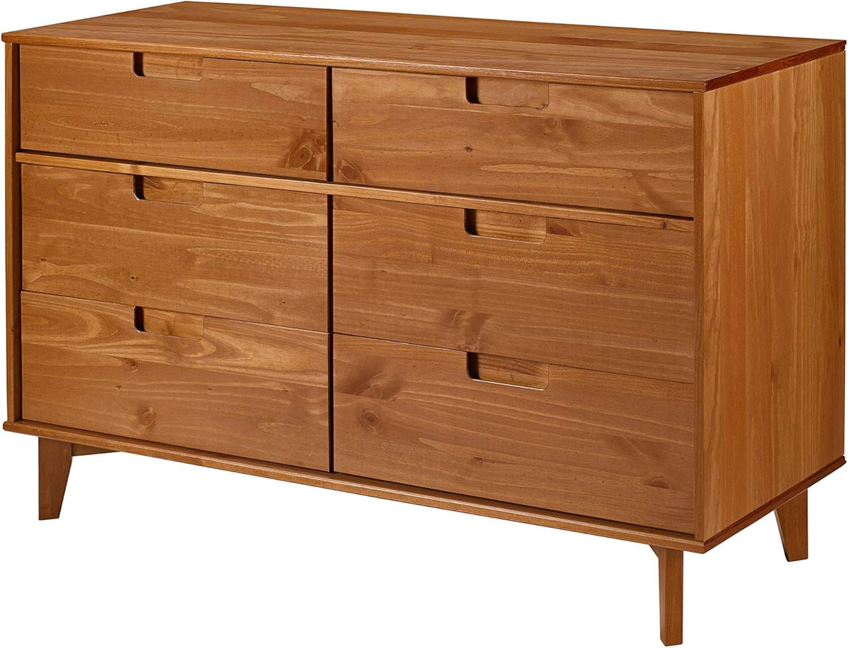 6 Drawer Mid Century Modern Wood Dresser N92345