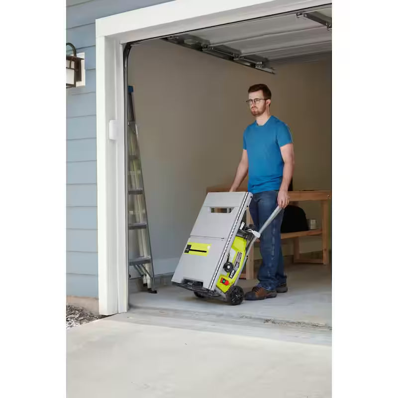 10 in. Portable Corded Table Saw with Rolling Stand E74242