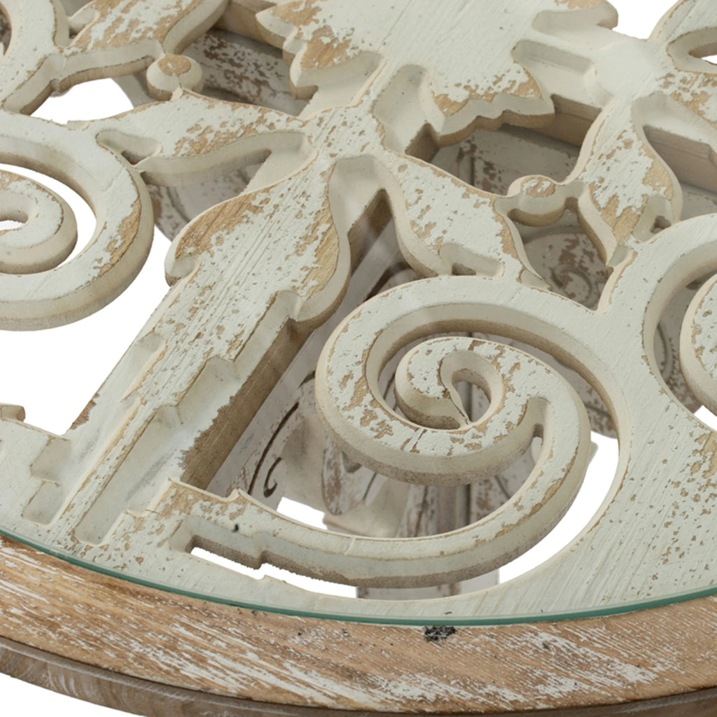 Round Wooden Carved Table Z2269