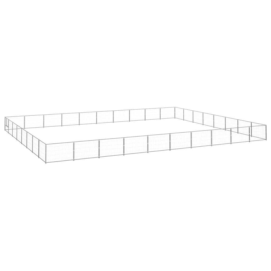 Dog Kennel Silver Steel H87236