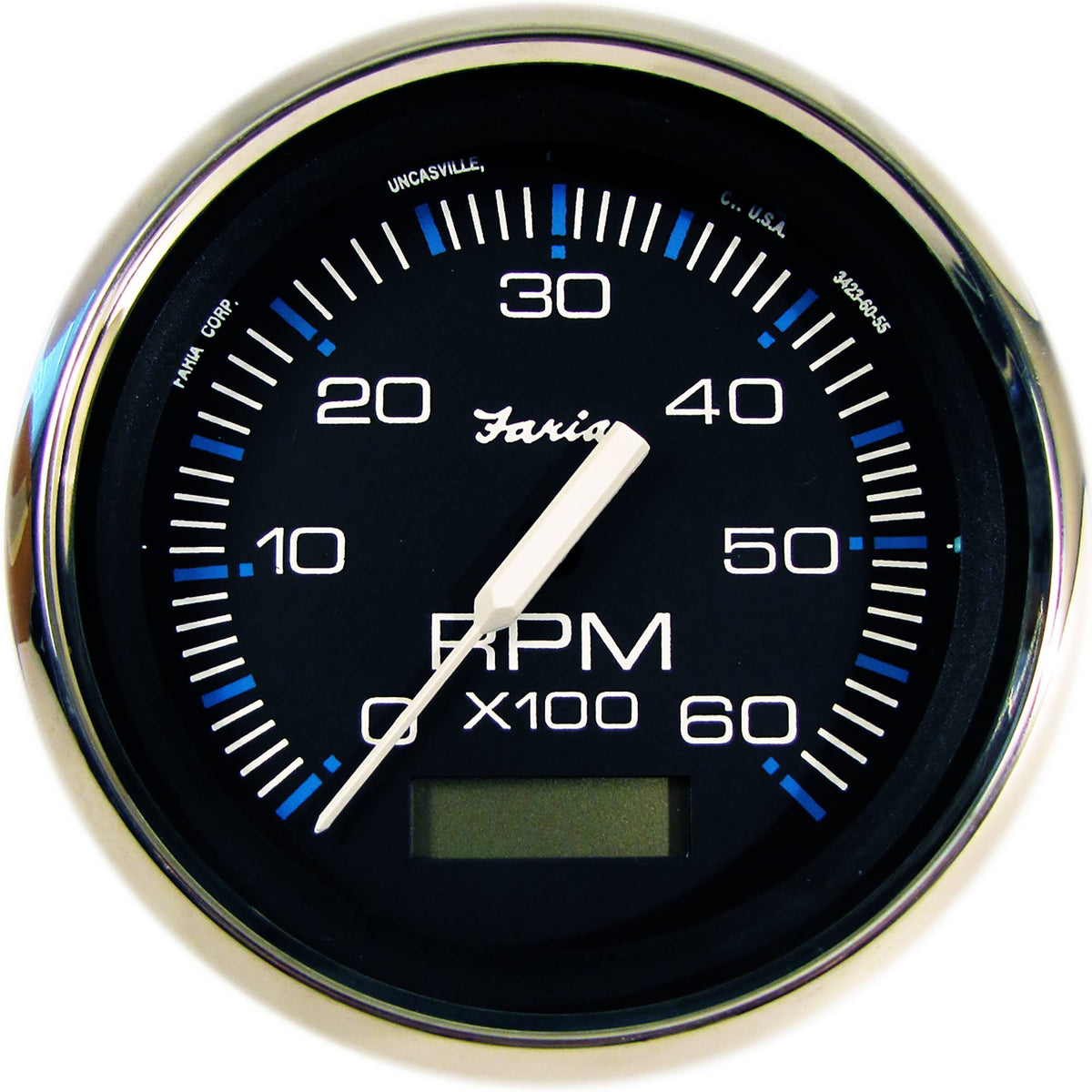 Black 4" Tachometer with Hourmeter I314678