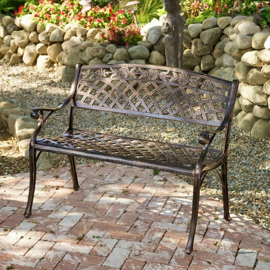 Copper Cast Aluminum Bench V469