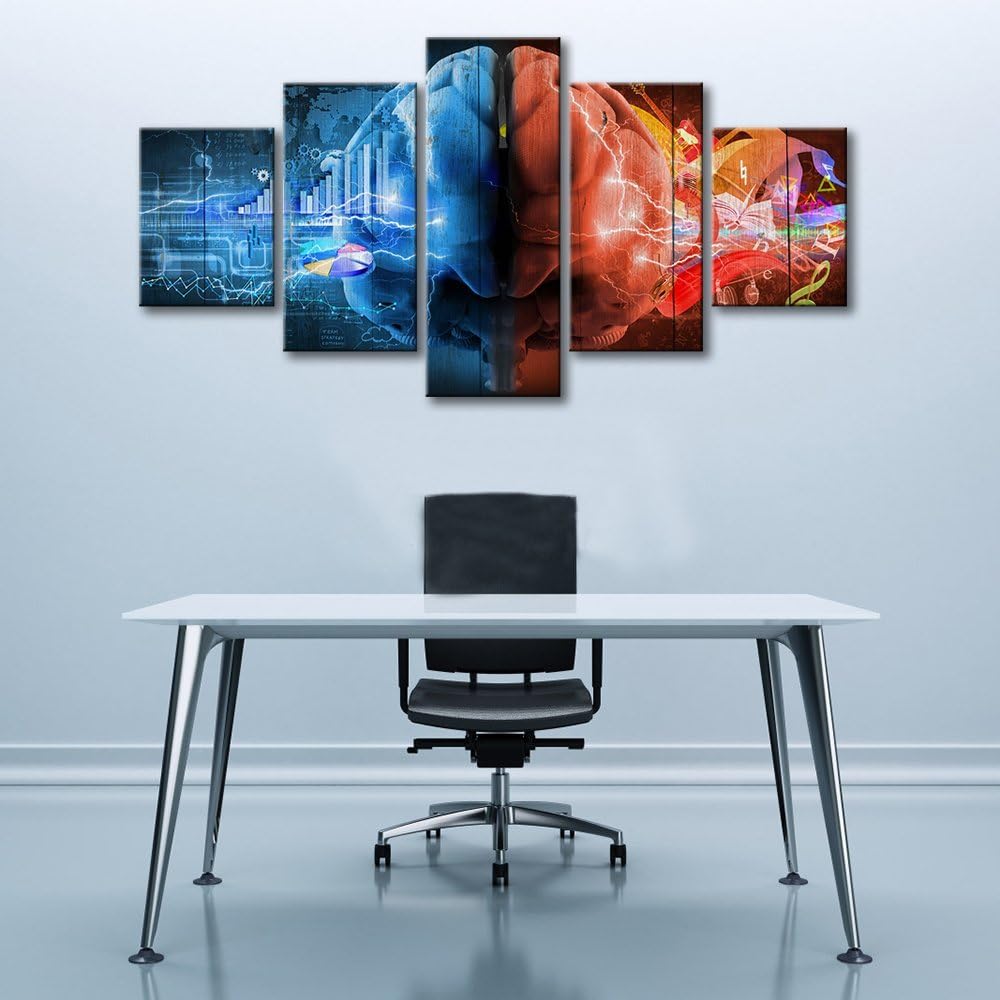 5 Piece Brain Art Canvas Wall Decoration Y778239