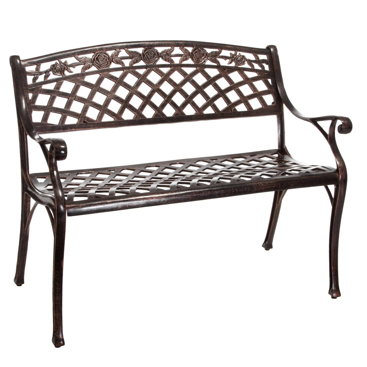 Copper Cast Aluminum Bench V469