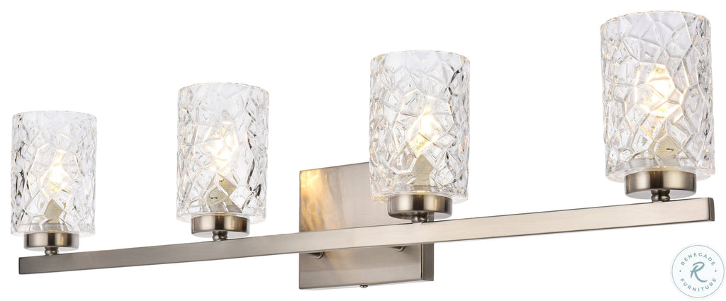 4 Lights Bath Sconce with Clear Shade E3238