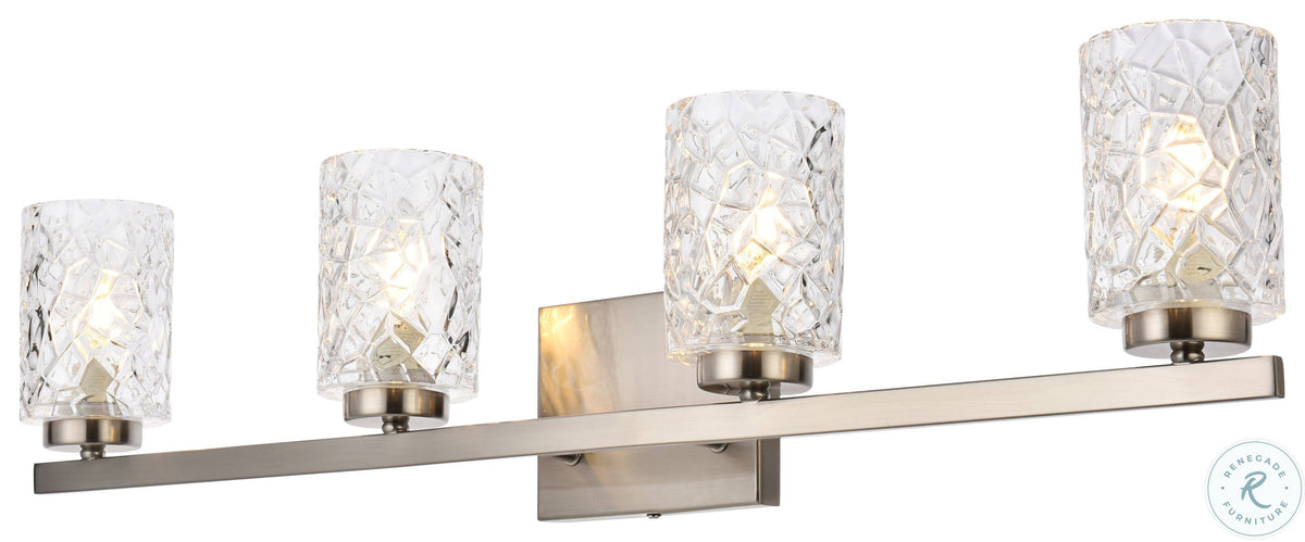 4 Lights Bath Sconce with Clear Shade E3238