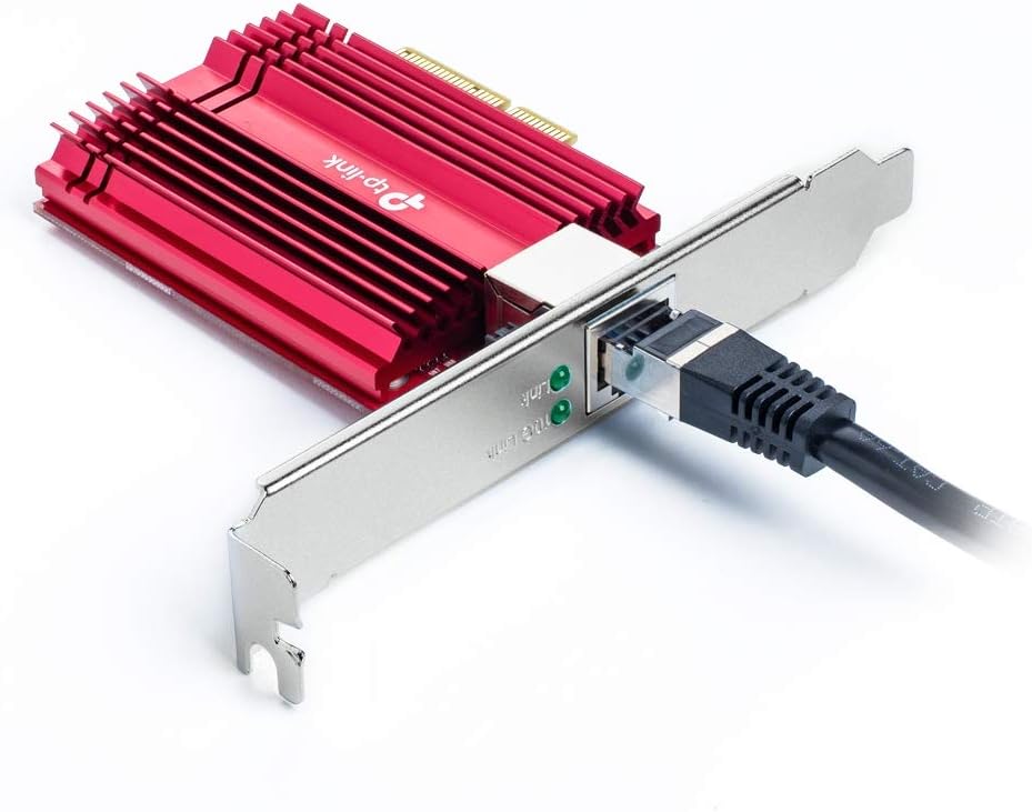 10GB PCIe Network Card 10 Gigabit Ethernet Adapter with CAT6A Cable F452592