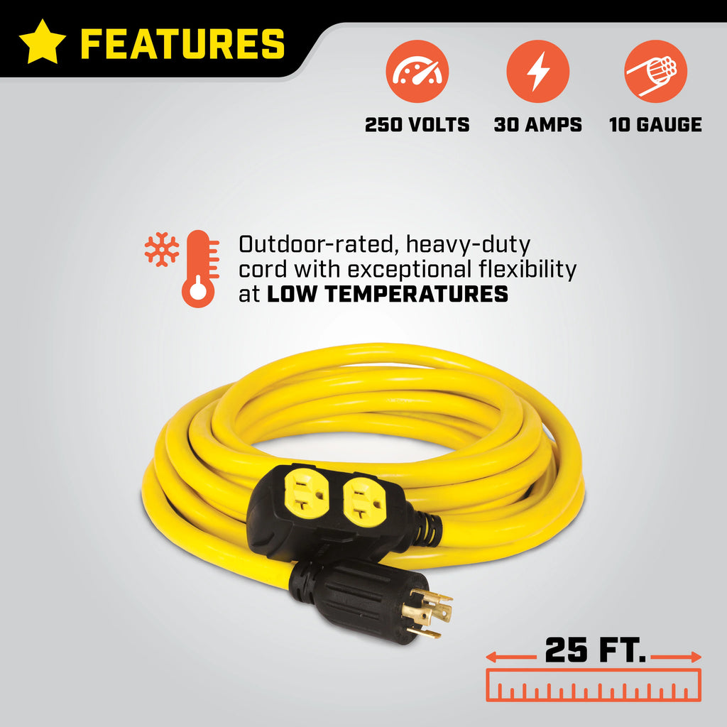 25-Foot 30-Amp Generator Extension Cord F737