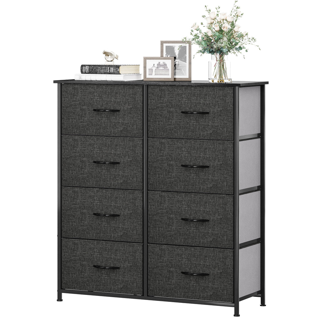 Light Gray 8 Drawer Vertical Dresser S160