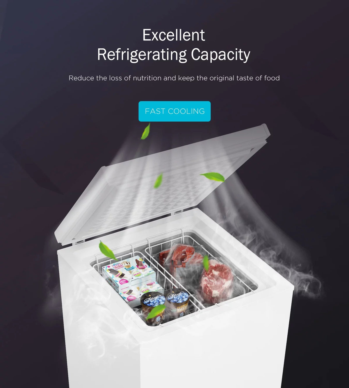 3.5 Cu Ft Compact Chest Freezer with 2 Removable Baskets R461752