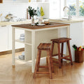 Solid Wood Kitchen Island Set with 2 Stools X3196
