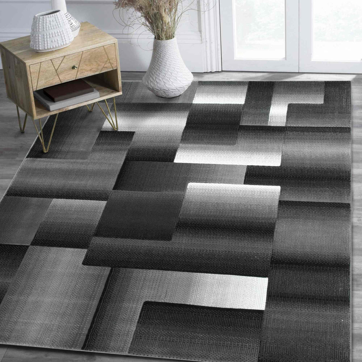 Abstract Geometric Area Rug Z749