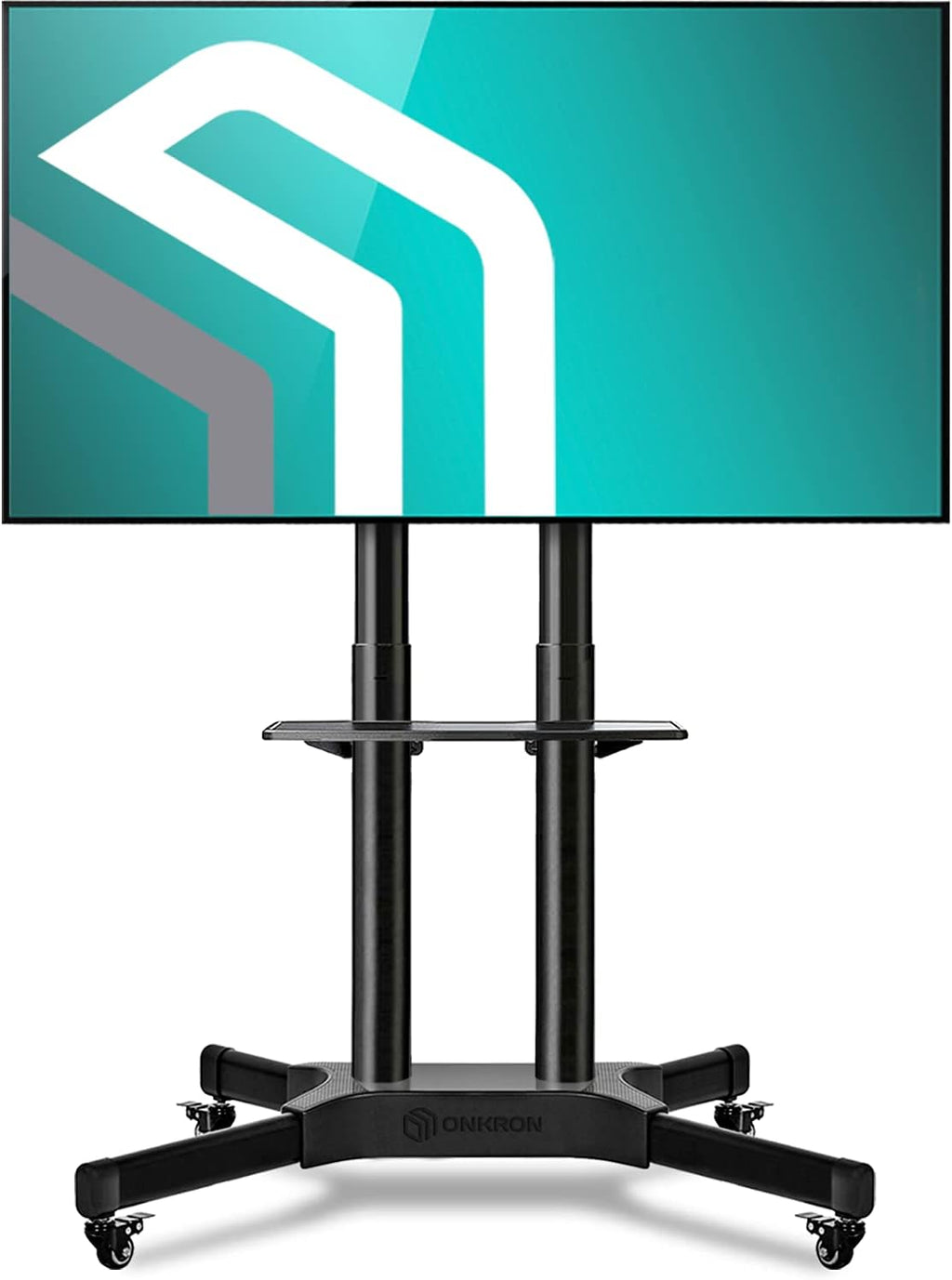 Mobile TV Stand for 40 to 65 Inch TV Screens with Wheels Shelves B894