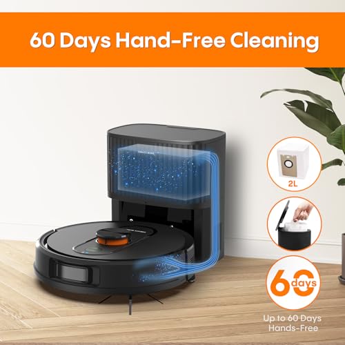Robot Vacuum and Mop with Self-Emptying, 5000Pa, LiDAR Navigation V26362