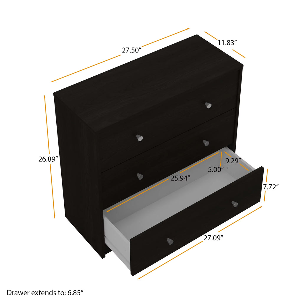 White 3 Drawer Dresser G744477