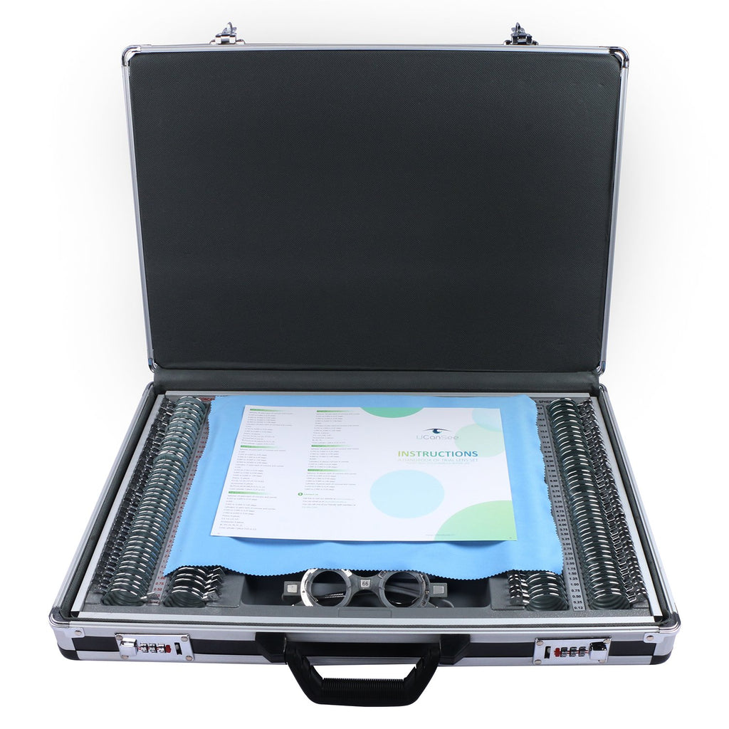 266 pcs Optical Trial Lens Set Metal Rim Aluminum Case L45333