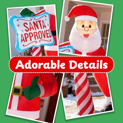 7FT Christmas Inflatable Santa Claus with Build-in LEDs L762901
