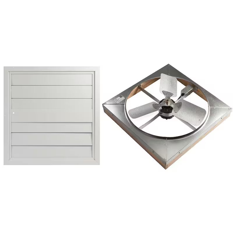24 in. Direct Drive Whole House Fan with Shutter W7109