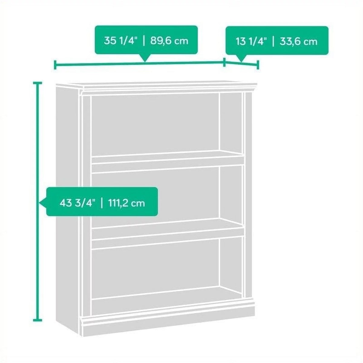 3 Shelves Modern Wood Bookcase C236