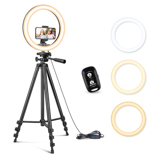 10'' Ring Light with 50'' Extendable Tripod Stand W3720