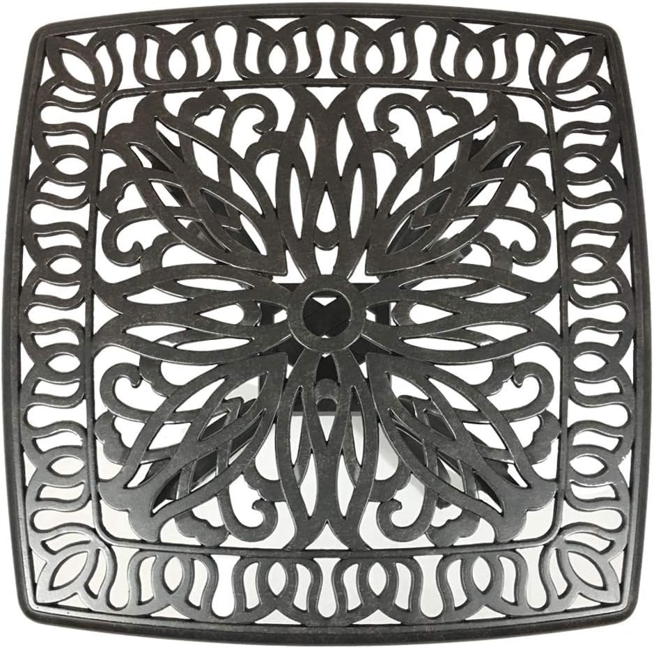 21 Square Cast Aluminum Patio End Table M118107