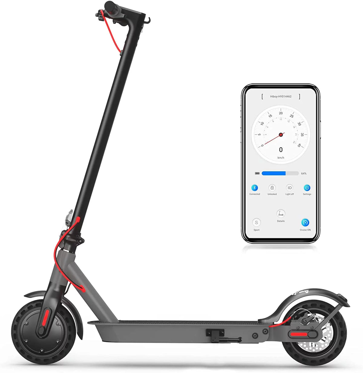 Electric Scooter 8.5 Solid Tires 17 Miles Range 19 MPH H10071