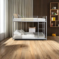 Full Over Full Metal Bunk Bed with Ladder and Safety Guard Rails I899003