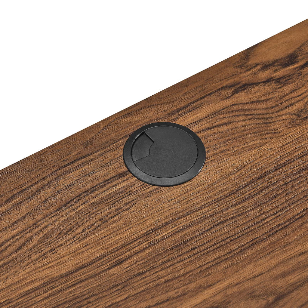 Wall Mount Wood Office Desk in Walnut M4468
