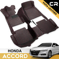 Leather Car Floor Mats 1st & 2nd Row Black A169