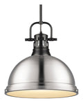 1 Light Pendant with Rod in Matte Black Q234