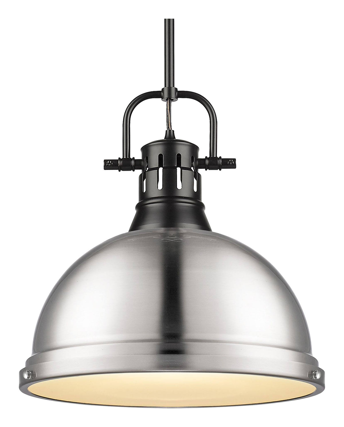 1 Light Pendant with Rod in Matte Black Q234