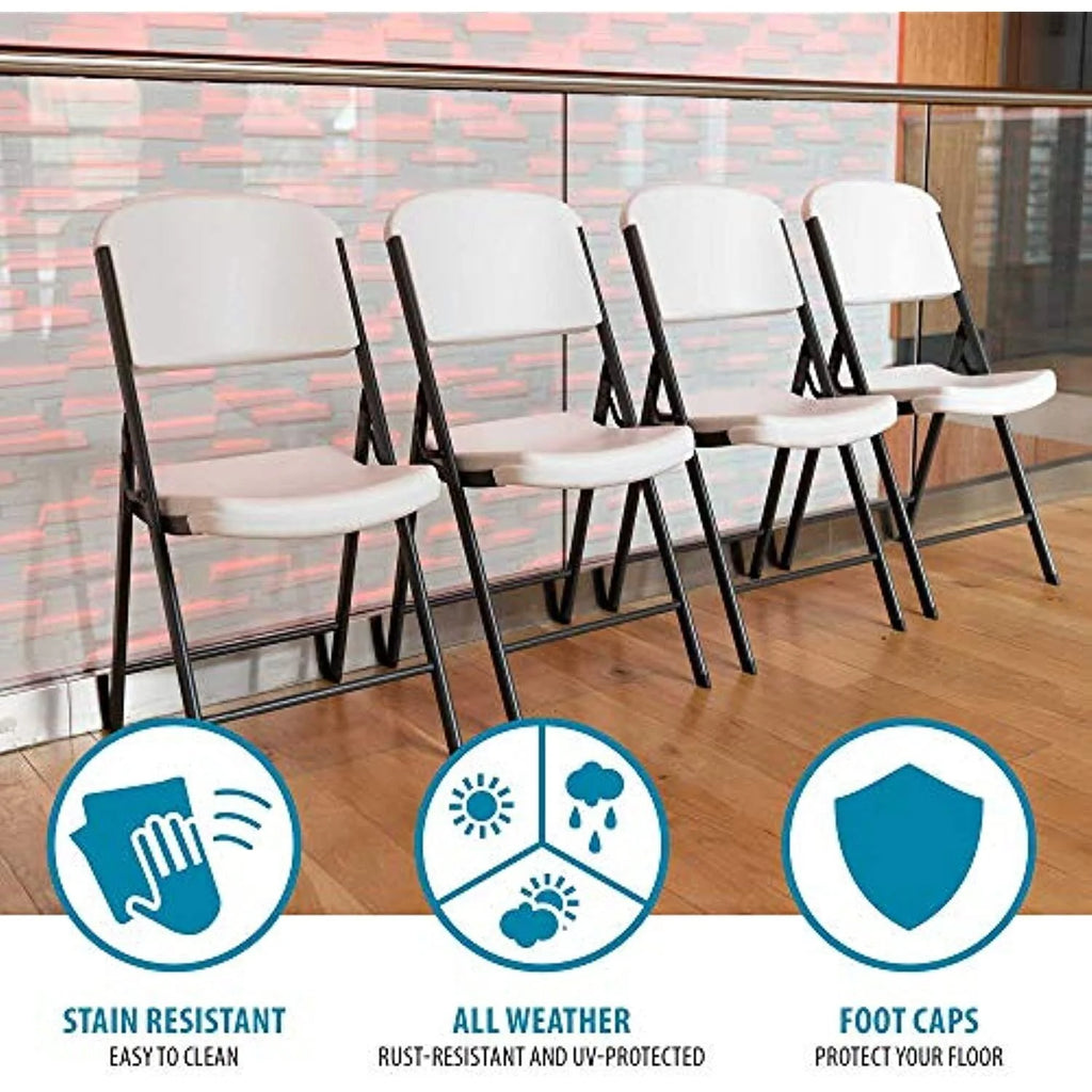 Folding Chairs 4 Pack Plastic Stackable P982