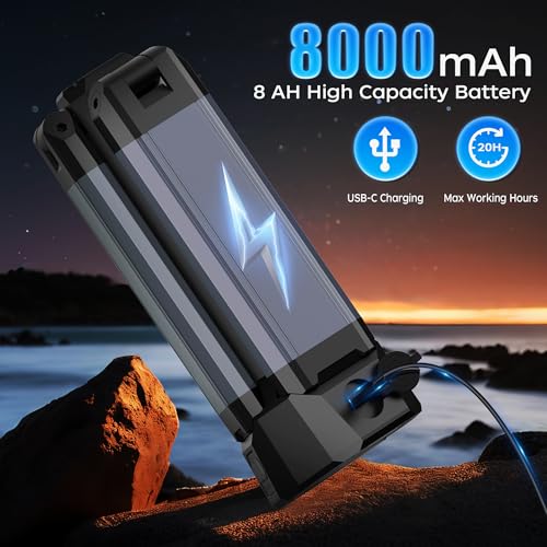 Rechargeable LED Work Light with Stand, 67" Tall Portable Cordless 3-head, 8AH Battery, 500/1500/2500 Lumen, 4000/6500K Dimmable with Detachable Tripod G177561