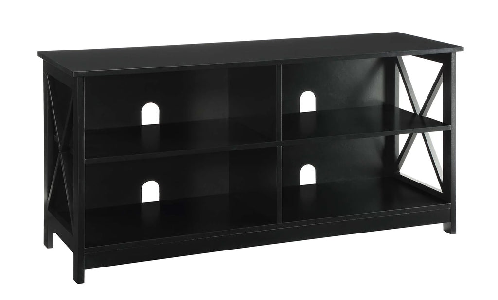 55 inch Black TV Stand with Shelves F6097
