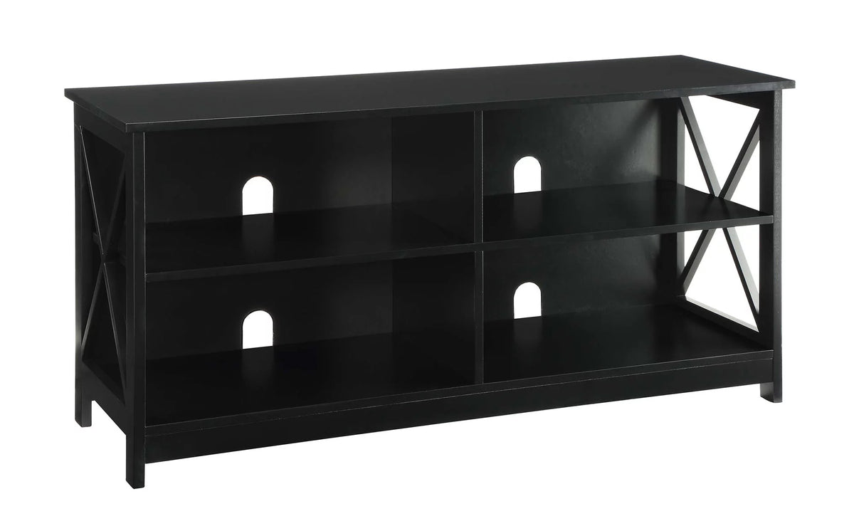 55 inch Black TV Stand with Shelves F6097