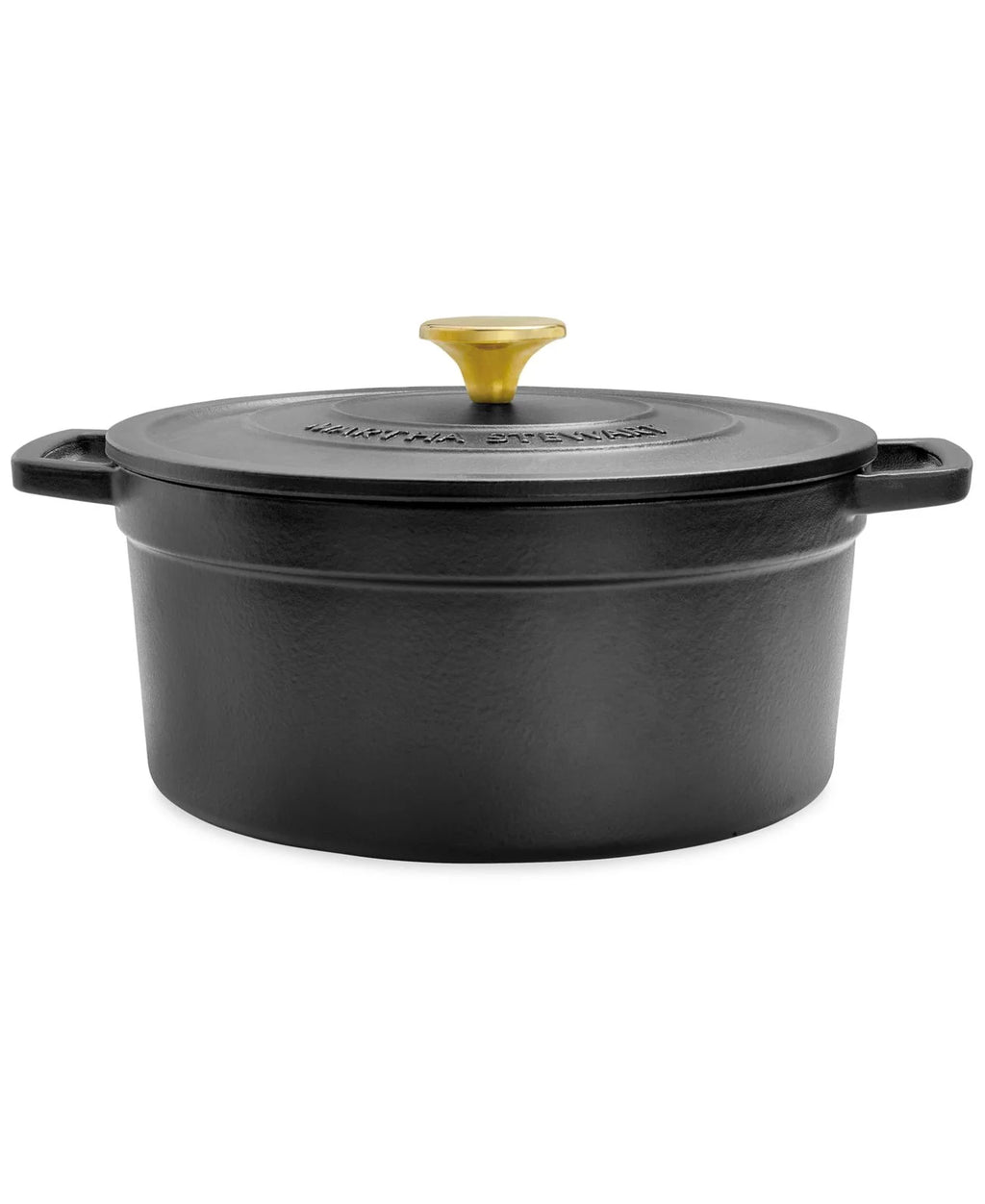 Enameled Cast Iron Round 6-Qt. Dutch Oven Black D374