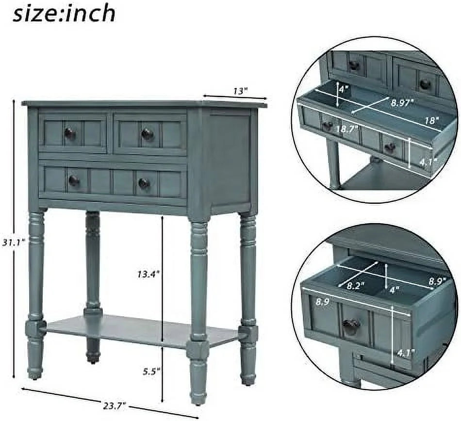 Narrow Console Table with Three Drawers T49136