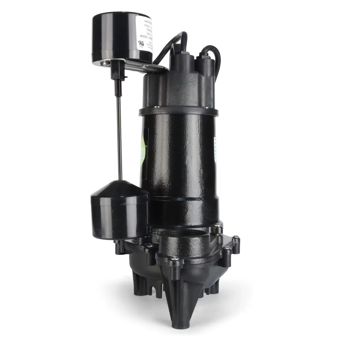 Cast Iron Submersible Sump Pump, 1/2 Horsepower, Vertical Switch I45831