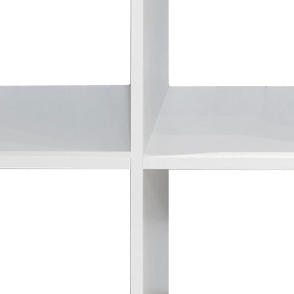 4-tier White Wooden Bookshelf Q2562