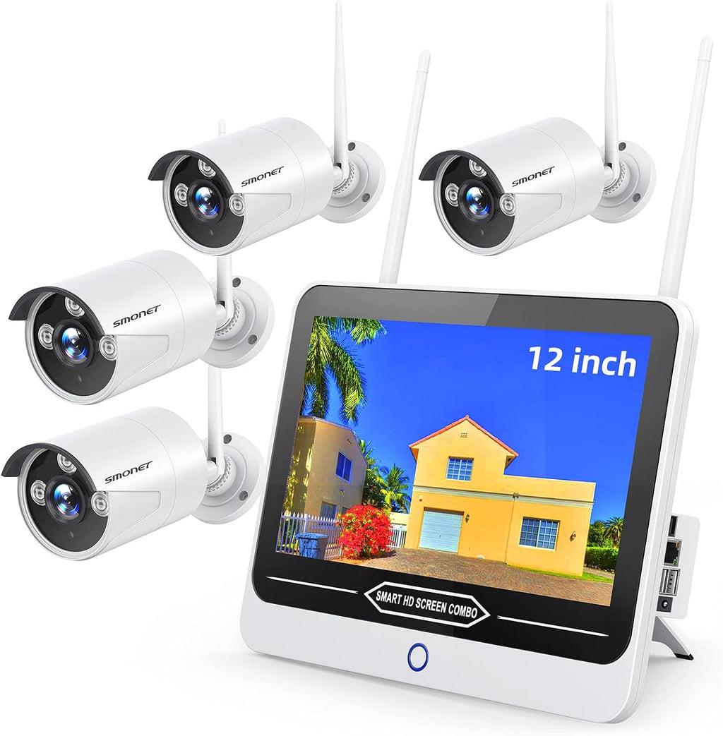 3MP Wireless Security Camera System with 12” Monitor P27401
