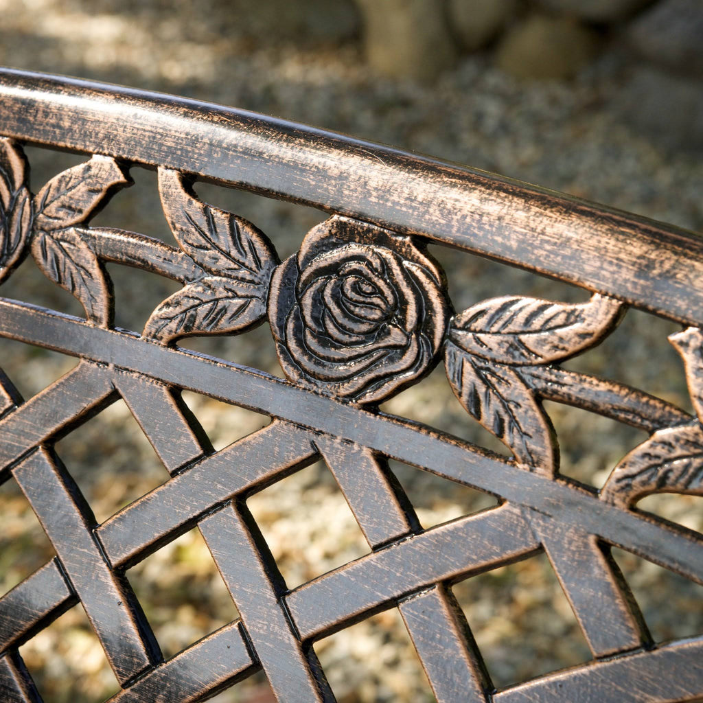 Copper Cast Aluminum Bench V469