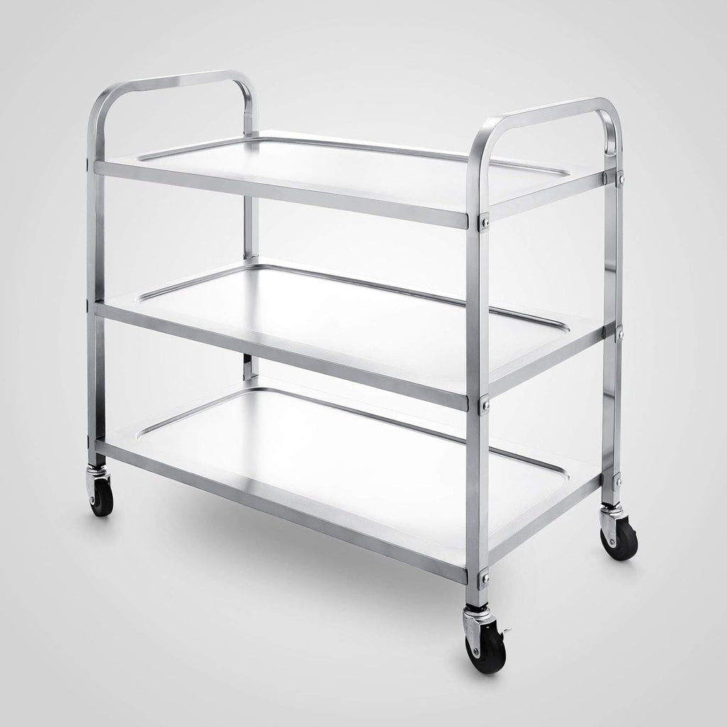 Stainless Steel 3 Tier Utility Cart with Wheels V42825