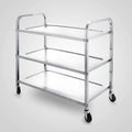 Stainless Steel 3 Tier Utility Cart with Wheels V42825
