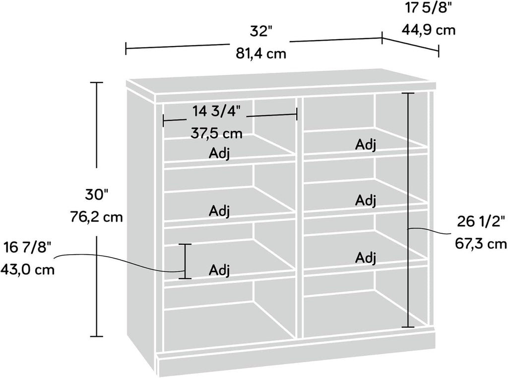 White Open Storage Cabinet G8377