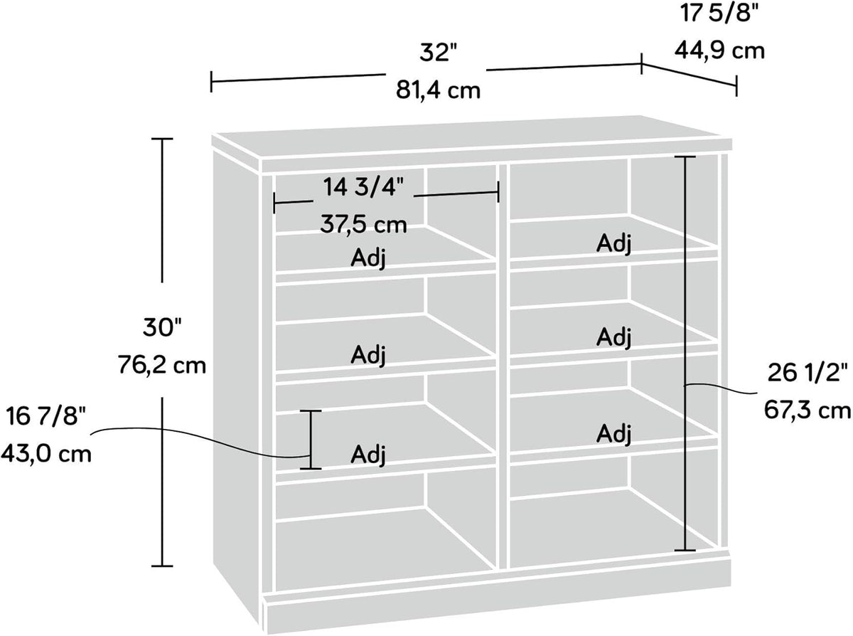 White Open Storage Cabinet G8377