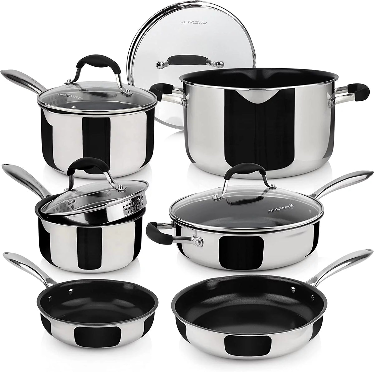 Ceramic Non Stick 10-Piece Cookware Set M28652