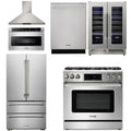 36 Gas Range, Range Hood, Microwave, Refrigerator, Dishwasher, Wine Cooler X26881