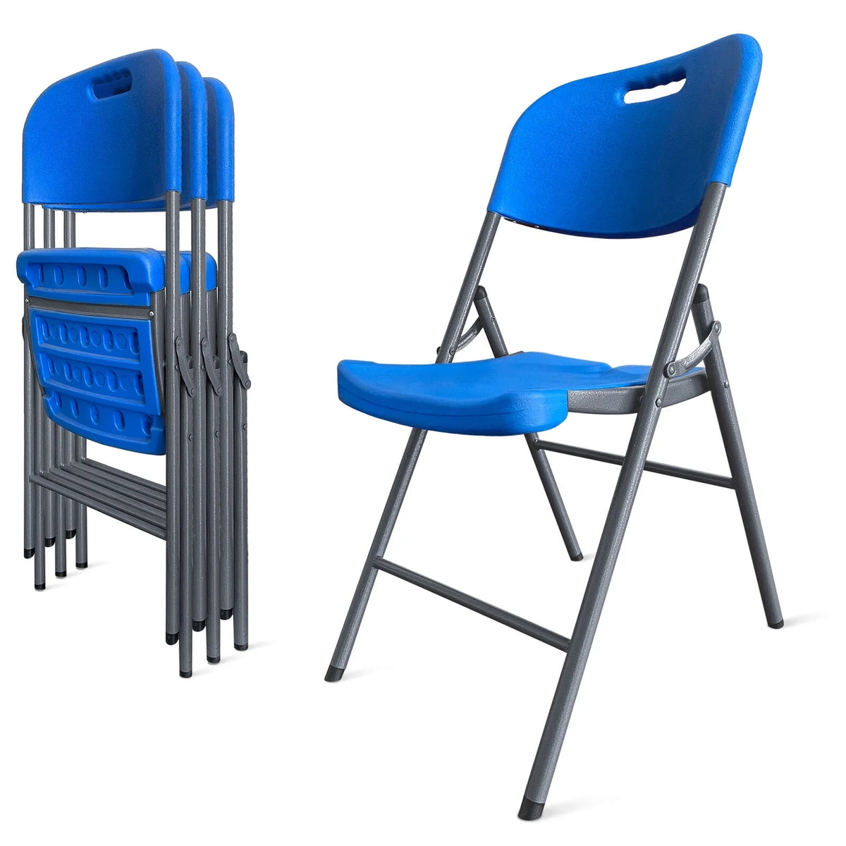 Folding Chairs 4 Pack Plastic Stackable P982