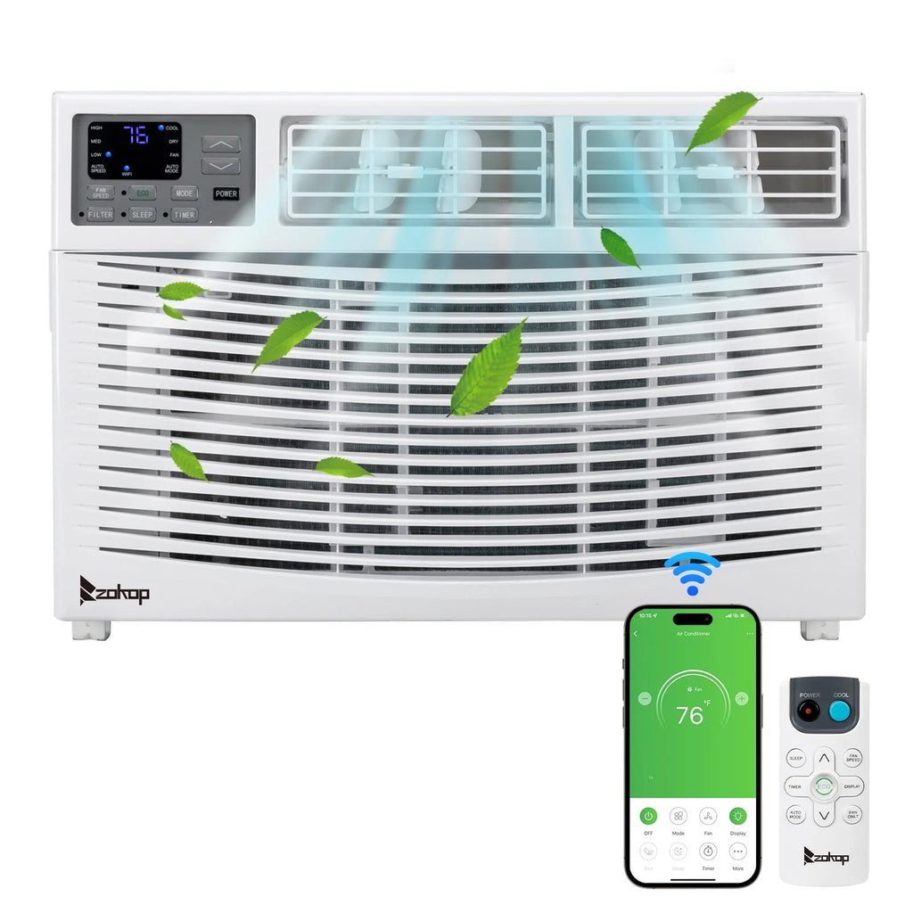 12000BTU 110V Window Air Conditioner With WIFI And Remote, White G4393