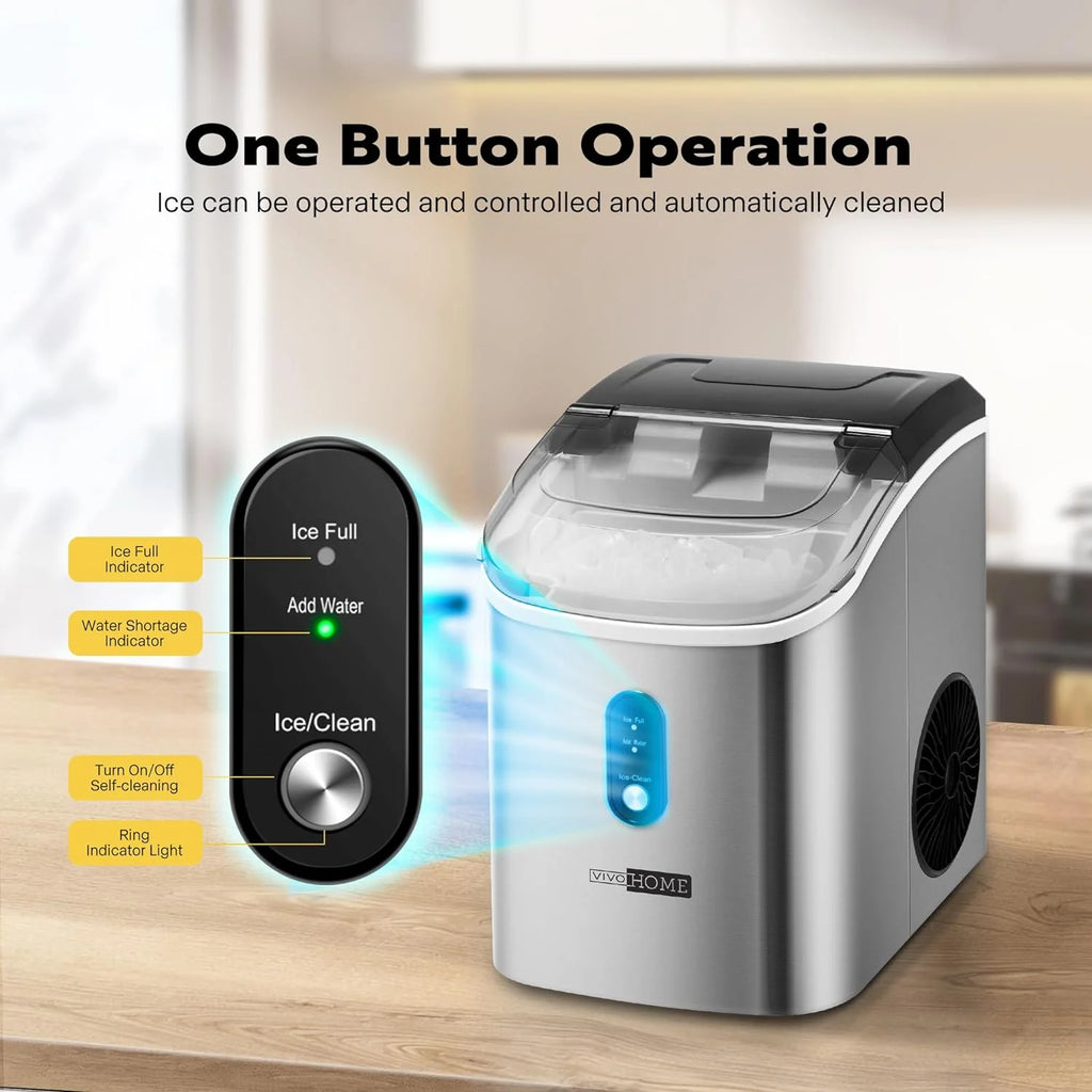 Countertop Nugget Ice Maker with Scoop and Self Cleaning T548994
